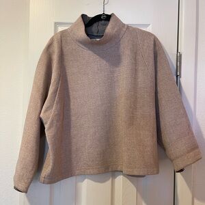 Madewell Herringbone Mock Neck Sweater